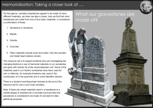 4. Headstone materials - Historic Cemeteries Conservation