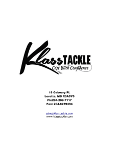 catalog - Klass Tackle
