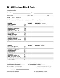 2015 Will Hillenbrand Book Order Form Retail2