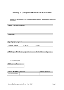 Exempt Dealing application form