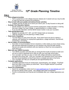 12th Grade Planning Timeline