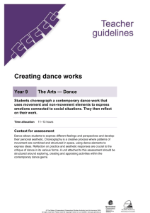 Dance assessment teacher guidelines