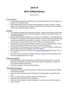7-8 th Grade Conference Softball Rules