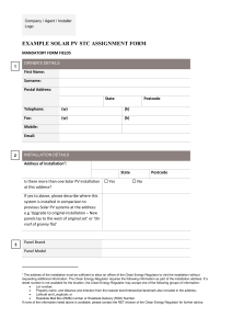 EXAMPLE Solar PV STC Assignment Form