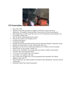 GI Generation. - West Morris Central High School