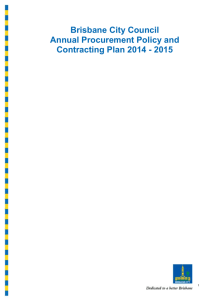 Annual Procurement Policy and Contracting