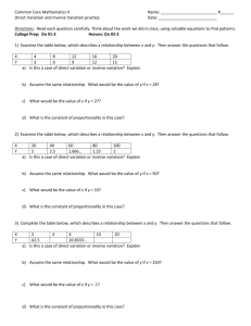 04- Direct and Inverse Variation Practice WS