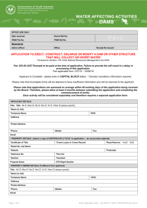 Permit application form for the erection, construction or enlargement