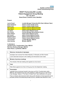 2014-07-22 Partnership BIC PPG Meeting Minutes