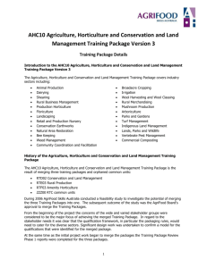 Training Package Details - AgriFood Skills Australia