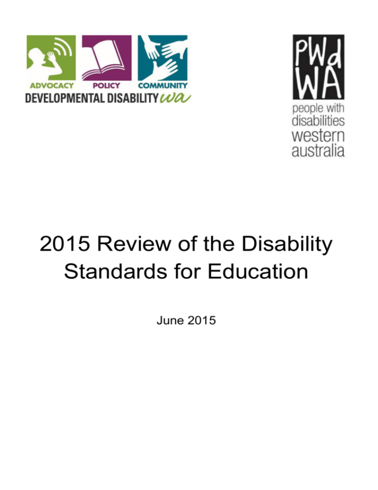 2015 Review Of The Disability Standards For Education