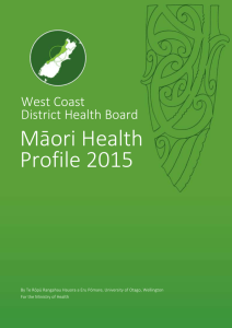 West Coast DHB Maori Health Profile 2015