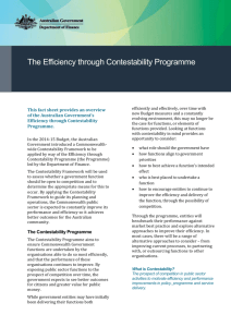 The Contestability Programme