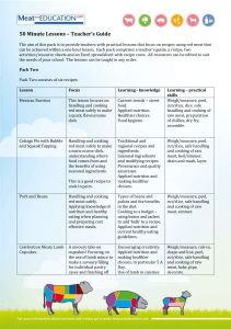 Recipes 7-12 Teacher`s Guide.