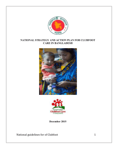 national strategy and action plan for clubfoot care in bangladesh
