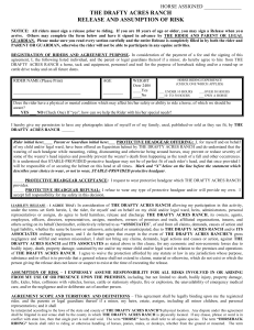 The Drafty Acres Release Form