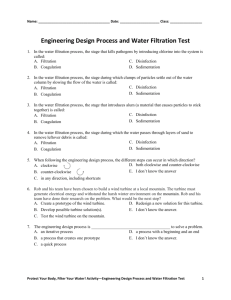 Engineering Design Process and Water Filtration Pre/Post