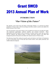 2013 Grant SWCD Budget - Grant County Soil & Water Conservation