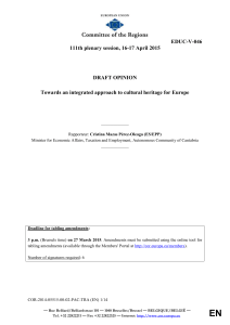 Towards an integrated approach to cultural heritage for Europe