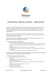 planning applications - checklist