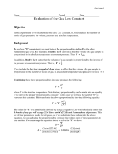 Gas Laws Lab - Teacher Notes