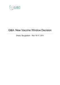 GAVI Q&A Board Decisions () - International Clearinghouse for