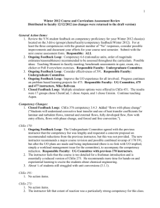 Recommendations W12 - Chemical Engineering