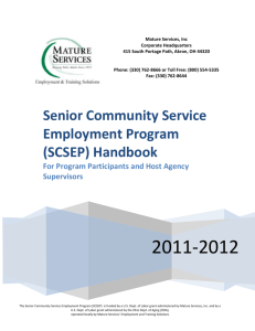 Senior Community Service Employment Program