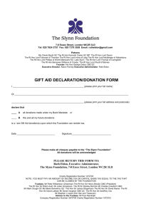 Gift Aid Declaration
