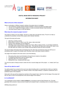 Information Sheet for participants for video study