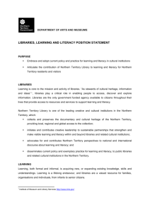 LIBRARIES, LEARNING AND LITERACY POSITION STATEMENT