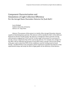 Component Characterization and Simulations of Light Collection