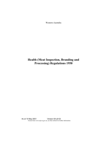Health (Meat Inspection, Branding and Processing) Regulations 1950