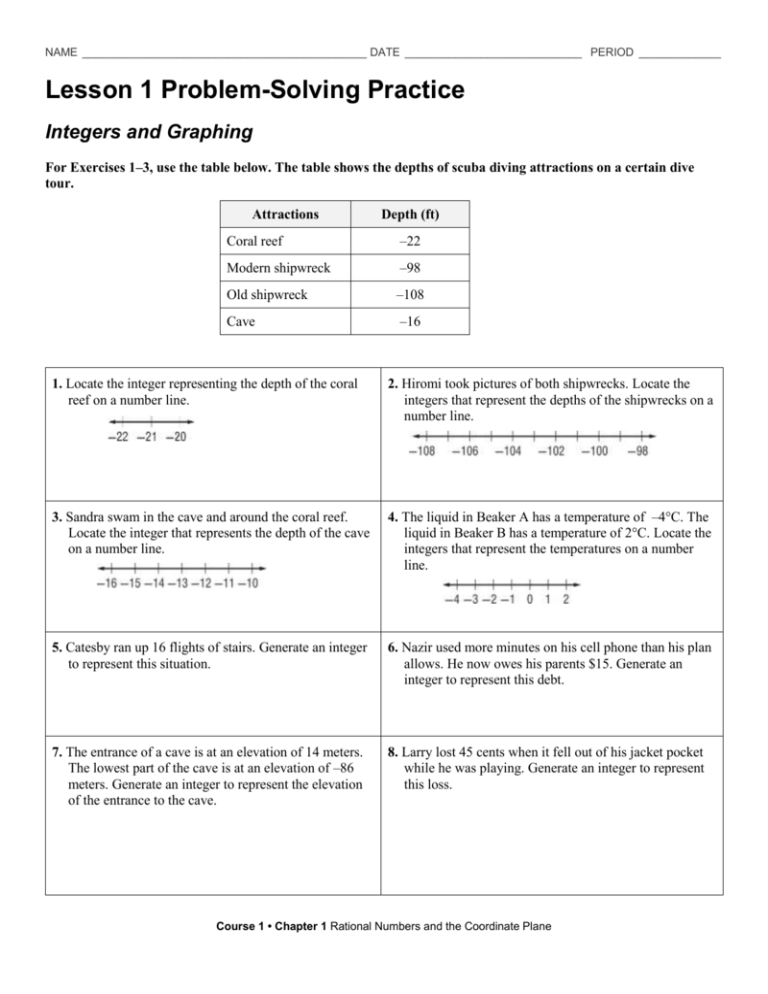 lesson 1 problem solving practice ratios