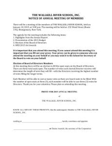 Members Meeting Papers - Wallkill River School of Art