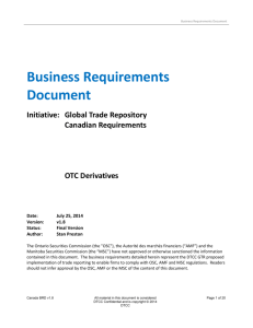 Canadian Business Requirement Document