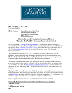 HSF Release - Savannah Preservation Festival 2014