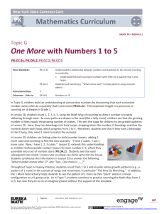 Prekindergarten Mathematics Module 1, Topic G