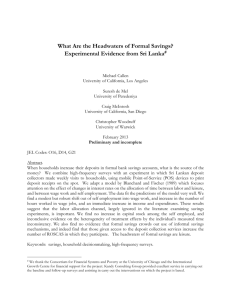 What Are The Headwaters Of Formal Savings?