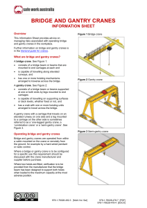 06. Bridge and Gantry Cranes Information Sheet