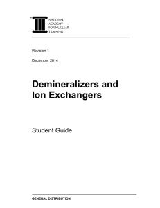 Demineralizers and Ion Exchangers