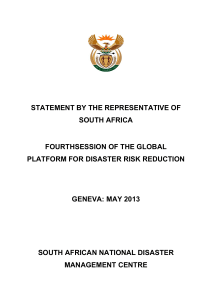 may 2013 south african national disaster
