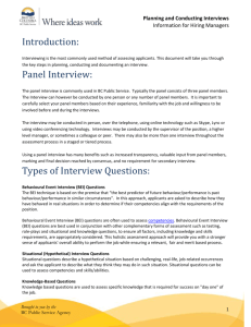 Planning and Conducting Interview Guidelines