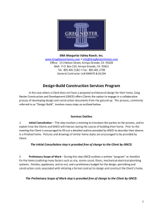 Design-Build Construction Services Program