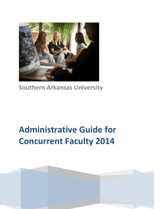 Administrative Guide for Concurrent Faculty 2014