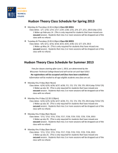 Hudson Theory Class