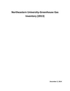 Northeastern University‐Greenhouse Gas Inventory (2013)