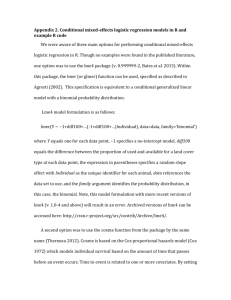 Appendix 2. Conditional mixed-effects logistic regression models in