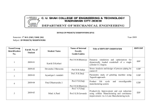 Research @ CAD/CAM - CU Shah College of Engineering