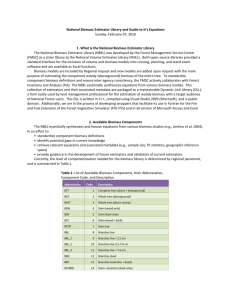 National Biomass Estimator Library and Guide to its Equations